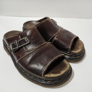Vintage Dr. Martens Brown Leather Sandals Slip-On Comfort Women's 9